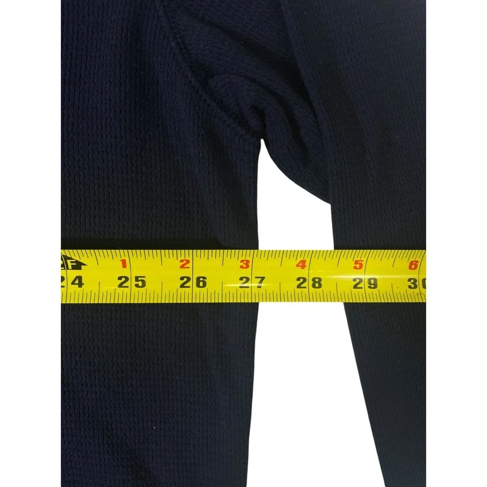 Polo‎ Ralph Lauren Sleepwear Shirt Men 4X Navy Blue Logo Waffle Knit 3/4 Sleeve